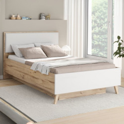 Кровать полутрная Forte VANKKA VNKL4122 (дуб/белый)