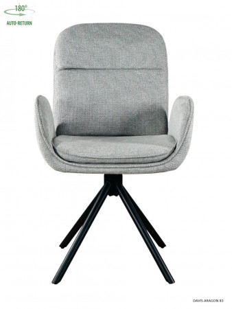 Стул обеденный с автоповоротом INES Perfect (серый/черный)