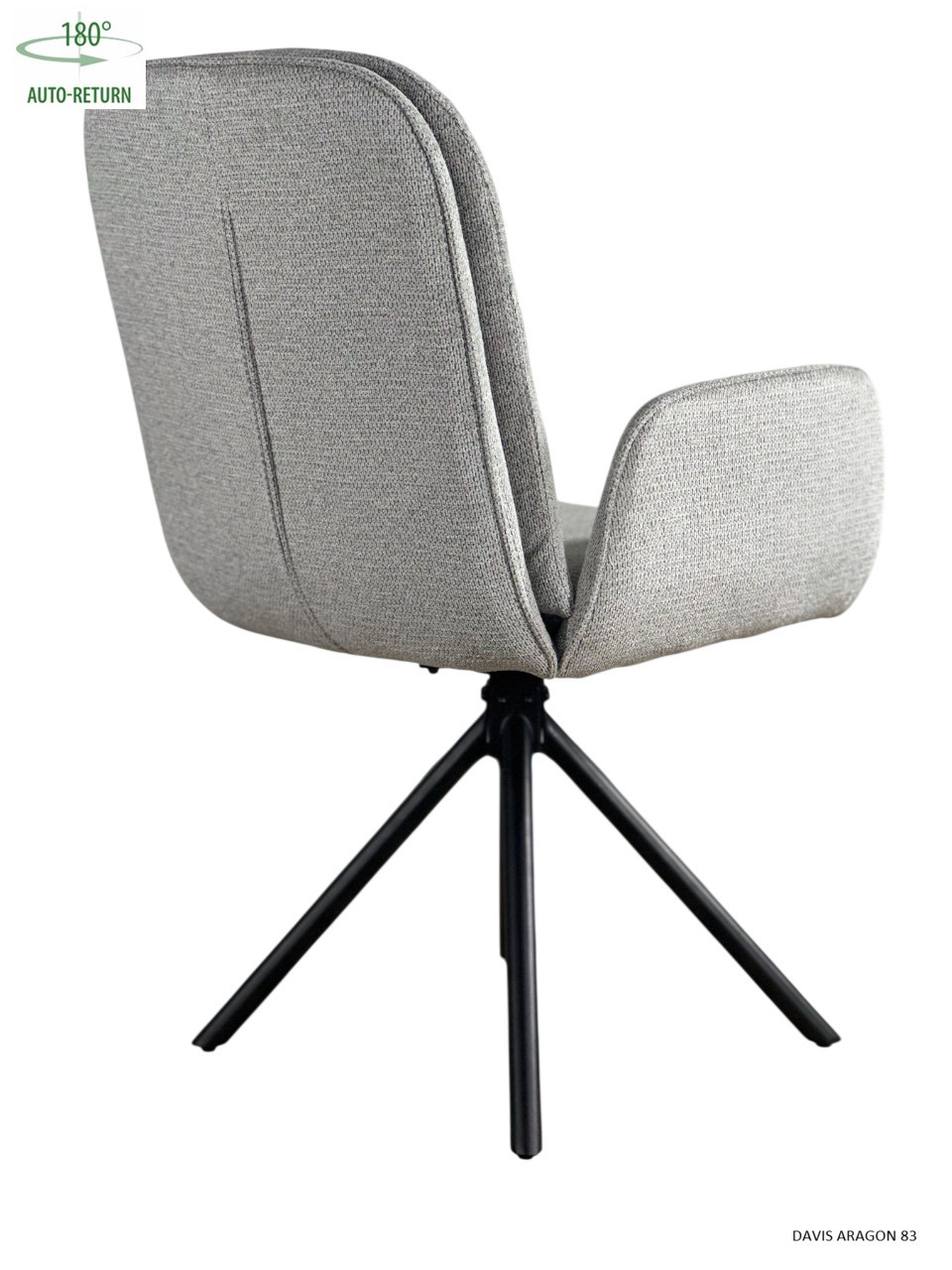 Стул обеденный с автоповоротом INES Perfect (серый/черный)