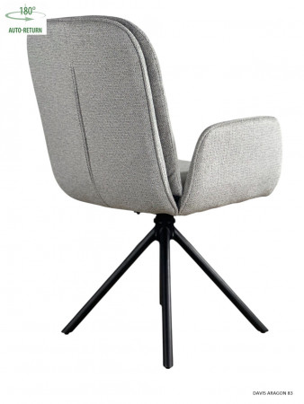 Стул обеденный с автоповоротом INES Perfect (серый/черный)