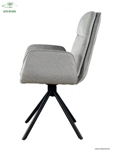 Стул обеденный с автоповоротом INES Perfect (серый/черный)