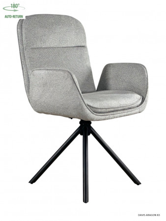 Стул обеденный с автоповоротом INES Perfect (серый/черный)