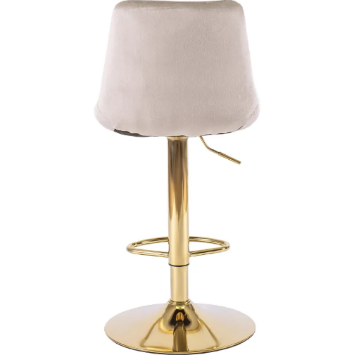 Барный стул Ont- Arcos, велюр бежевый, золотая опора