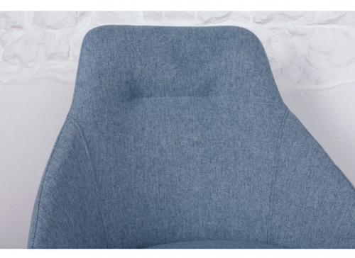 Стул поворотный NL- TOLEDO (ткань рогожка) голубой 