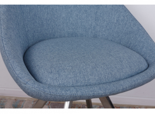 Стул поворотный NL- TOLEDO (ткань рогожка) голубой 