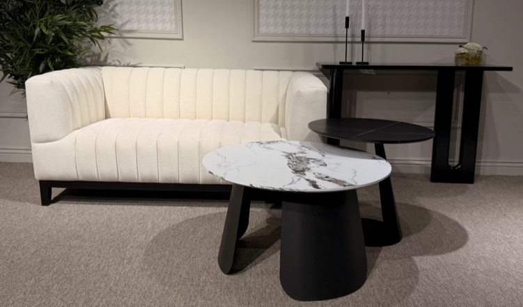 Сэт кофейных столиков CRV- Mono Duo, Noir et blanc (черный/белый)