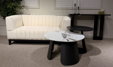 Сэт кофейных столиков CRV- Mono Duo, Noir et blanc (черный/белый)