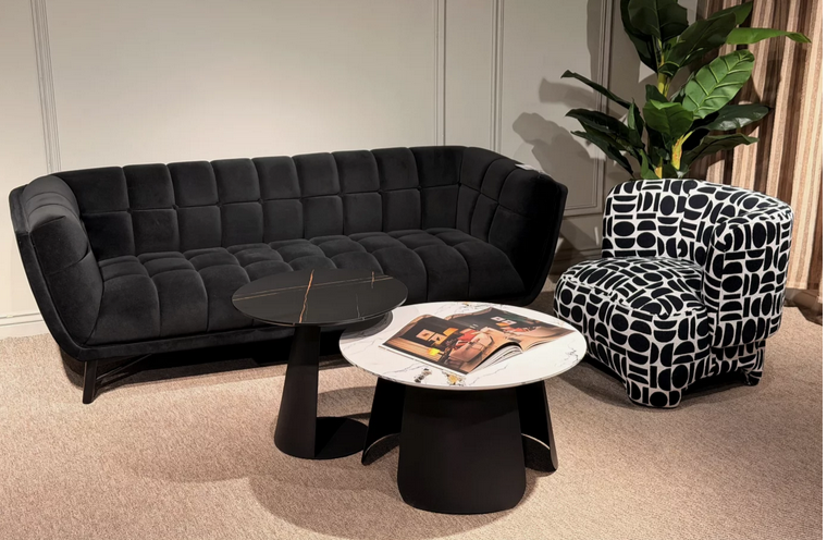 Сэт кофейных столиков CRV- Mono Duo, Noir et blanc (черный/белый)