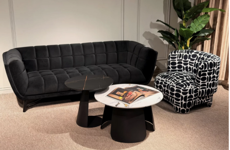 Сэт кофейных столиков CRV- Mono Duo, Noir et blanc (черный/белый)