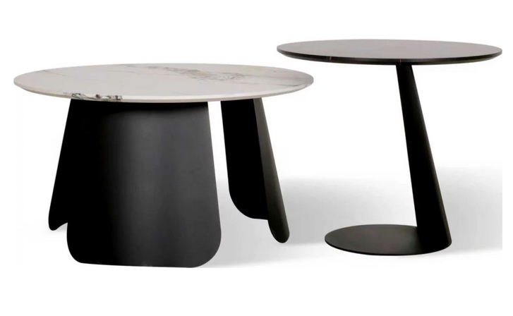 Сэт кофейных столиков CRV- Mono Duo, Noir et blanc (черный/белый)