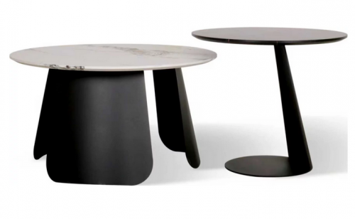 Сэт кофейных столиков CRV- Mono Duo, Noir et blanc (черный/белый)