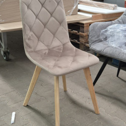 Стул INI- ANETTE  каркас дерево/ темный беж, серый, черный