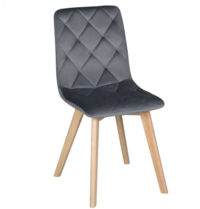 Стул INI- ANETTE  каркас дерево/ темный беж, серый, черный