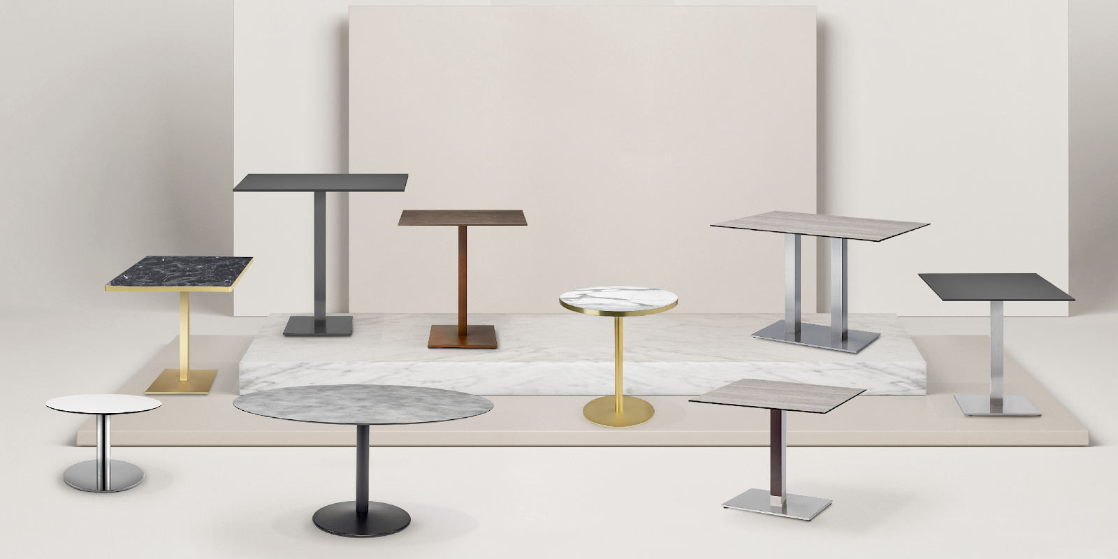 База для стола VLL- SCAB Tiffany 5180VN H73 (натуральный/сатиновая сталь)