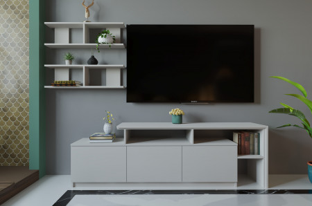 Гостиная (тумба ТВ + полка) ViA- ВТ-5