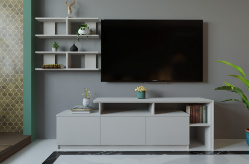 Гостиная (тумба ТВ + полка) ViA- ВТ-5