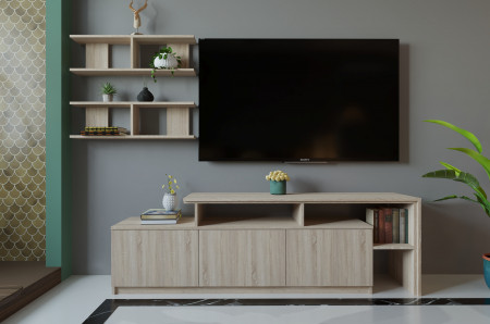 Гостиная (тумба ТВ + полка) ViA- ВТ-5