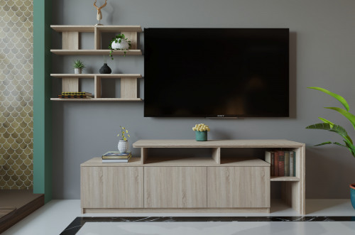 Гостиная (тумба ТВ + полка) ViA- ВТ-5