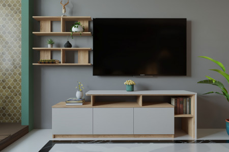 Гостиная (тумба ТВ + полка) ViA- ВТ-5