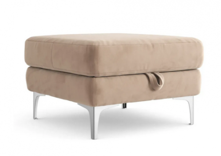 Пуф с нишей Mil- Sent 63x43x43 (белые ножки)