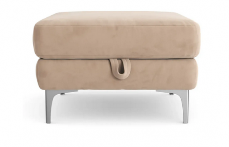 Пуф с нишей Mil- Sent 63x43x43 (белые ножки)