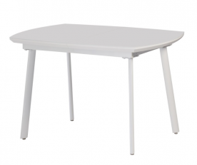 Стол обеденный IMP- Darvin белый, МДФ + стекло, 120 см