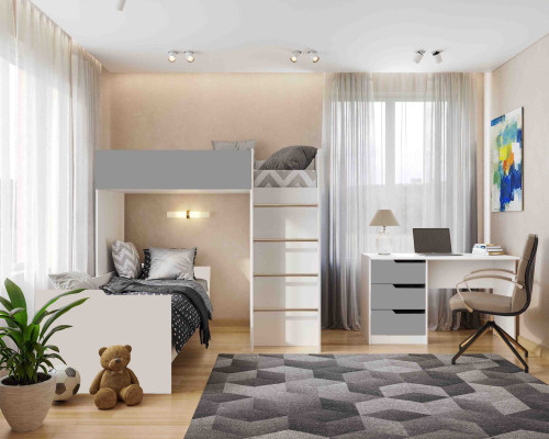 Детский комплект  VRN- "Bedroom 3" серый, графит