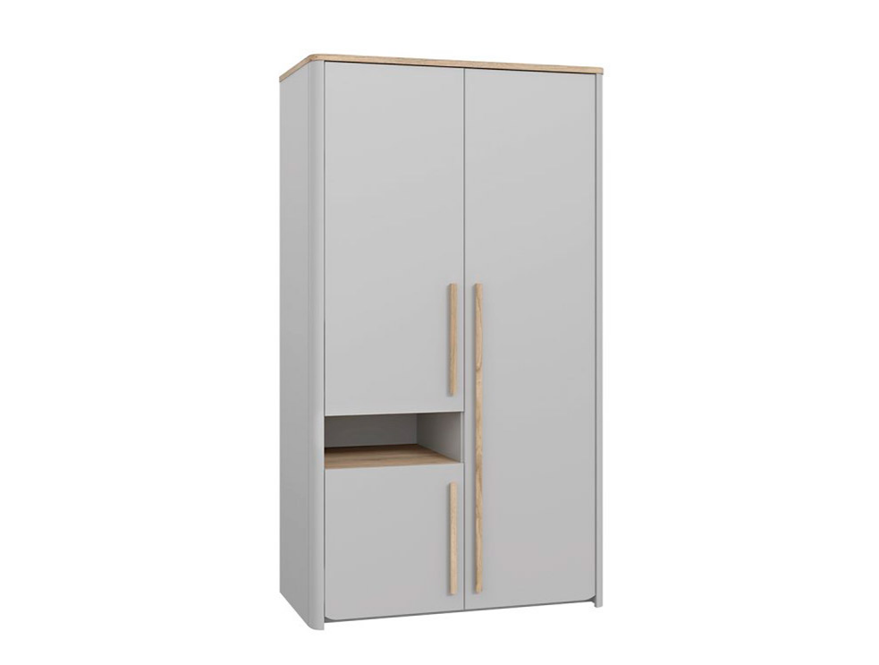 Шкаф гардеробный Forte SURFINIO SFNS721R Серый-дуб Катания