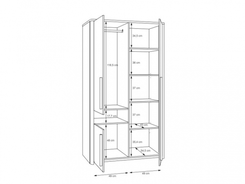 Шкаф PL- Forte Surfinio SFNS721R