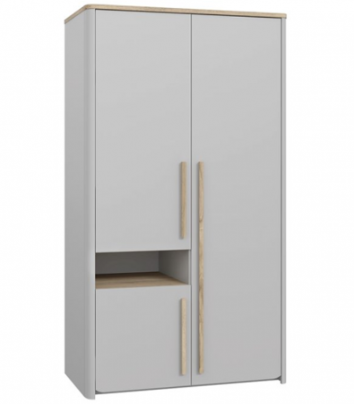 Шкаф гардеробный Forte SURFINIO SFNS721R Серый-дуб Катания