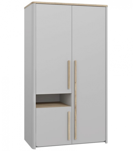Шкаф гардеробный Forte SURFINIO SFNS721R Серый-дуб Катания