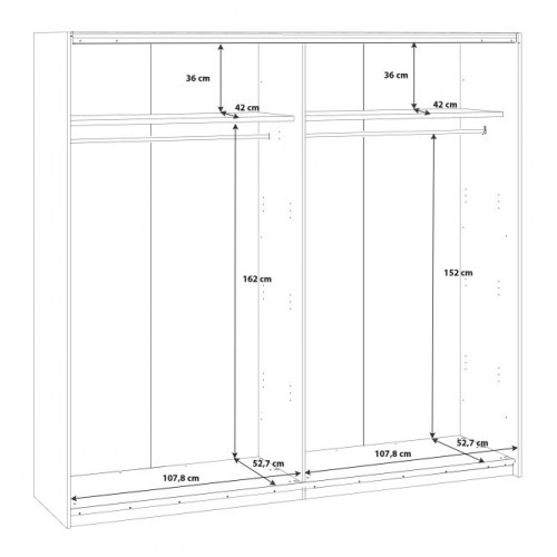 Шкаф-купе 2D Forte BELLEVUE RMRS924E1 Дуб болотный/Дуб черный