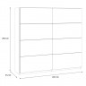 Шкаф-купе 2D Forte BELLEVUE RMRS924E1 Дуб болотный/Дуб черный