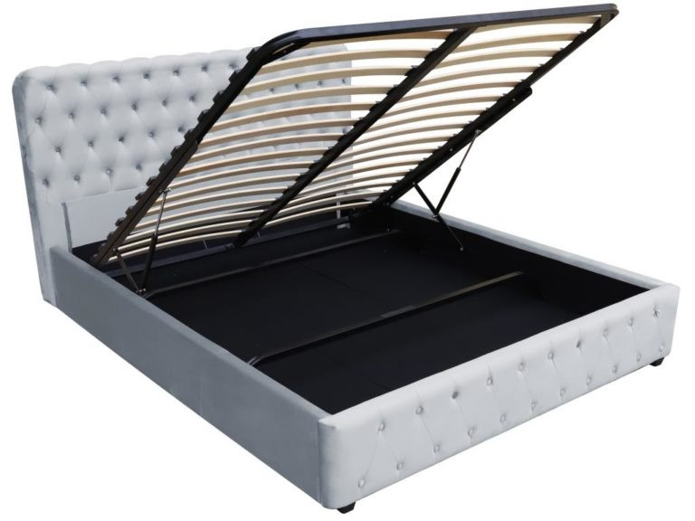 Кровать с подъемным газовым Avn- BELINDA 180 Grey