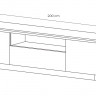 Тумба под TV Perfect Home Torro 3D/200 Дуб кремона