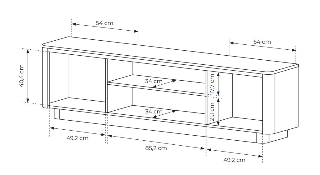 Тумба под TV Perfect Home Torro 3D/200 Дуб кремона