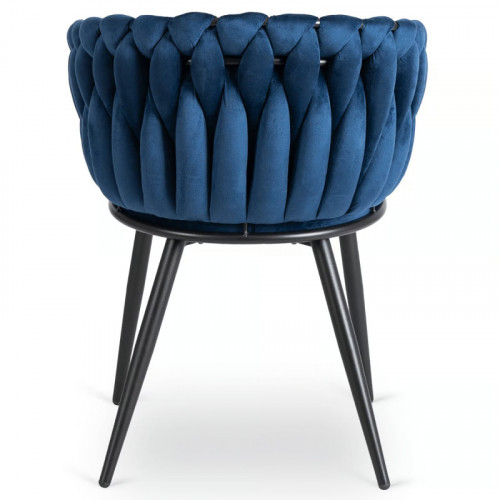 Кресло Ont- ELENA Синий велюр