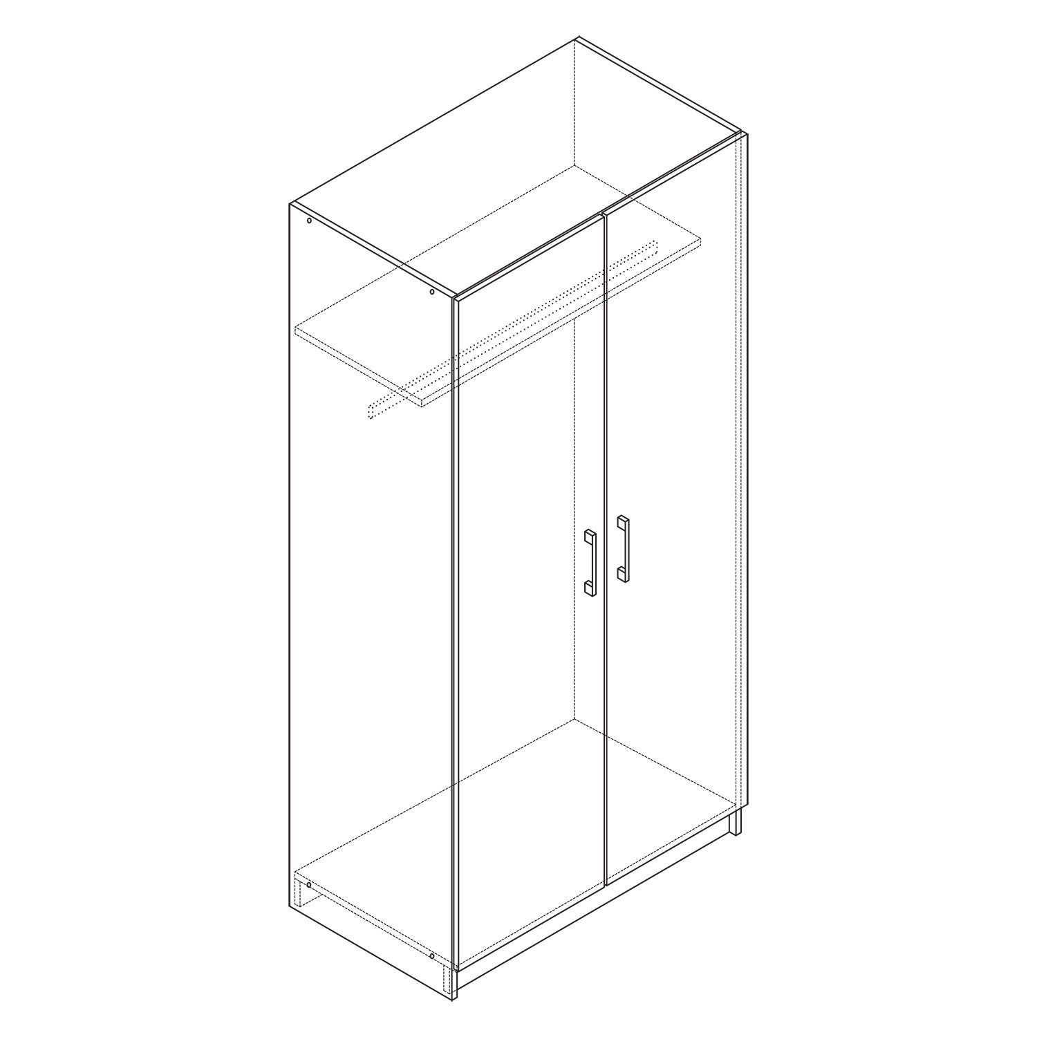 IDEA Шкаф 2-дверный ESO 11520 бук
