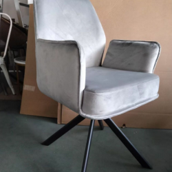 Кресло поворотное AMF-  Leonor вельвет светло-серый