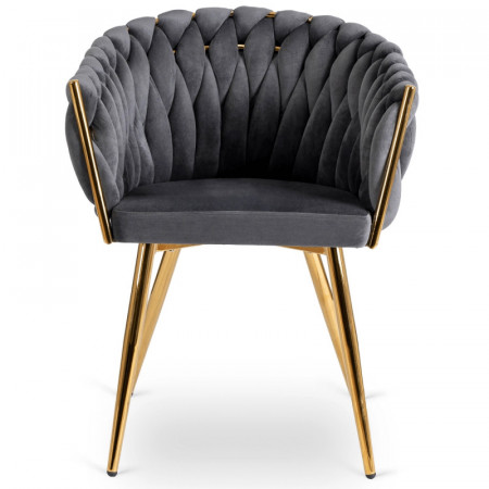 Кресло MEBEL ELITE CAPI серый велюр