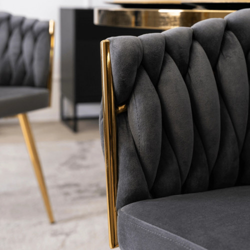 Кресло MEBEL ELITE CAPI серый велюр