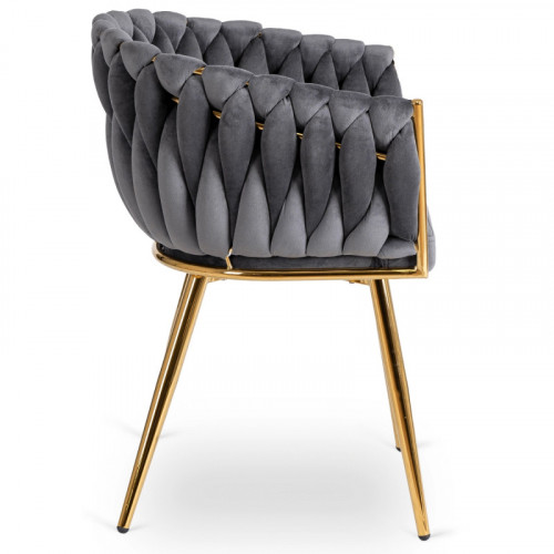 Кресло MEBEL ELITE CAPI серый велюр