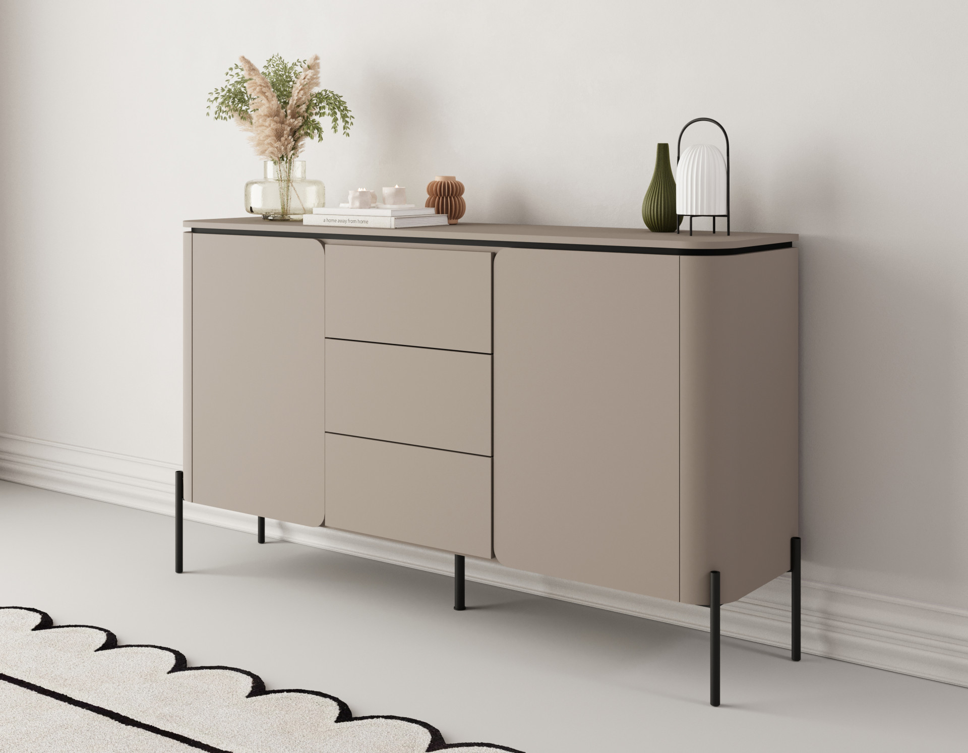 Комод на 2 двери и 3 ящика Helvetia BELLO 24COOB26 (конго)