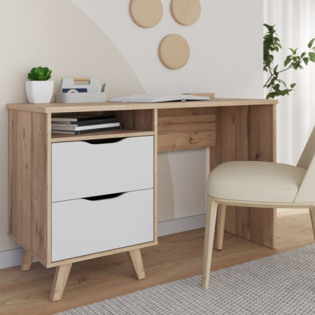 Стол письменный Forte VANKKA VNKB121 (дуб/белый)