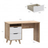 Стол письменный Forte VANKKA VNKB121 (дуб/белый)