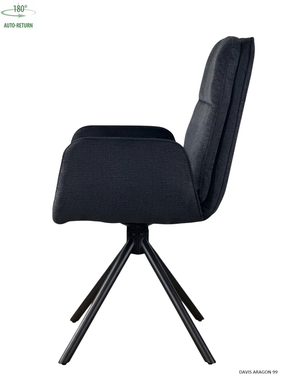 Стул обеденный с автоповоротом INES Perfect (черный)