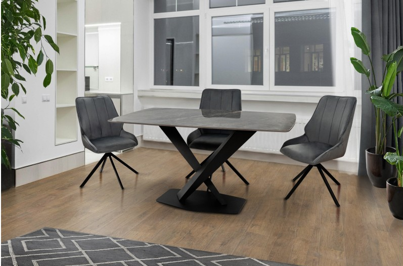 Стол обеденный BIO- Grace Бинго, Армани грей (140х80 см) 