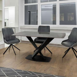 Стол обеденный BIO- Grace Бинго, Армани грей (140х80 см) 