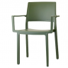 Стул пластиковый с подлокотниками VLL- SCAB KATE (антрацит, зеленые)