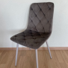 Стул обеденный VTR- N-41 (Темно-серый велюр/ Серый, Черный)  